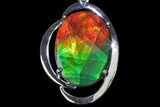 Gorgeous Ammolite Pendant with Sterling Silver #181168-1